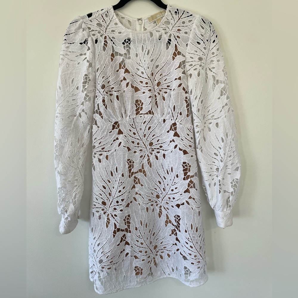 White Michael Kors Eyelet Dress